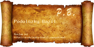 Podolszky Bazil névjegykártya